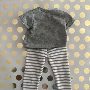 Gray Top and Striped Leggings Set 18” doll